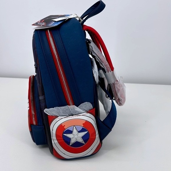disney captain marvel mini backpack America Endgame Hero Mini-Backpack a top handle Marvel's Captain Marvel Reversible Mini
